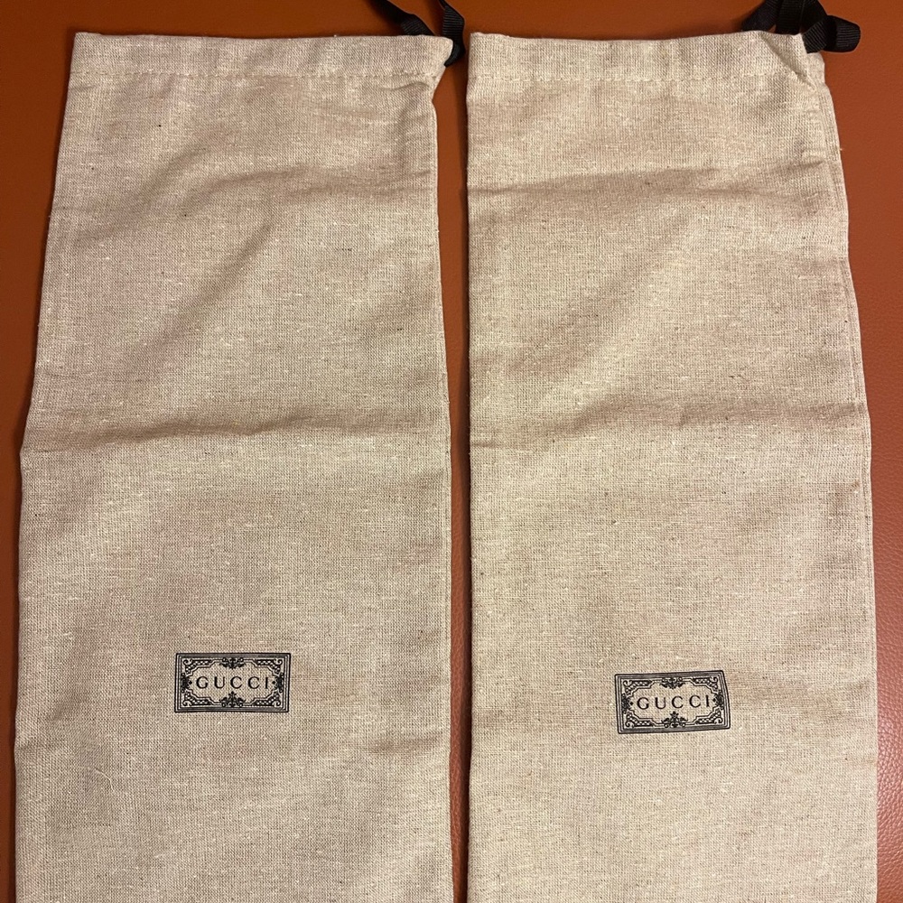 Gucci dust bags for a pair of ladies shoes